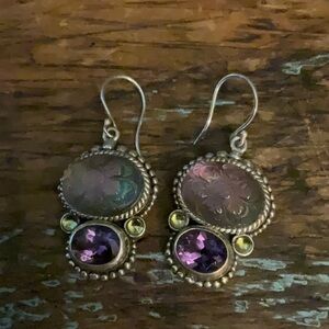 Stephen Dweck Gold and Amethyst Earrings